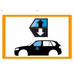 Vetro laterale auto SCENDENTE A.SX N.BEETLE CAB 02 2P VS.1F - SCENDENTE ANTERIORE SINISTRO