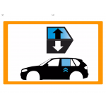 Vetro laterale auto SCENDENTE P.DX ALTEA  04 VAN-5P VS PA.1F - SCENDENTE POSTERIORE DESTRO