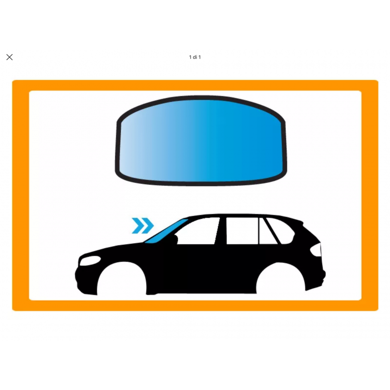 Parabrezza Auto AUDI A1 - Antenna - Sensore pioggia - Finestra telaio -  Fascia Parasole grigia - Profilo - Incapsulamento