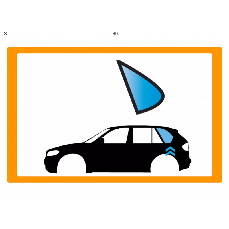 Vetro laterale auto FISSO P DX GOLF 5P V - FISSO POSTERIORE DESTRO Vetro laterale auto FISSO P DX GOLF 5P V - FISSO POSTERIORE DESTRO