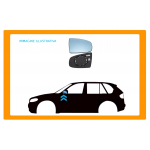 PIASTRA SPECCHIO DESTRA CONVESSA-TERMICA per VOLKSWAGEN - JETTA GOLF VARIANT - Mod. 11/05 - 12/10