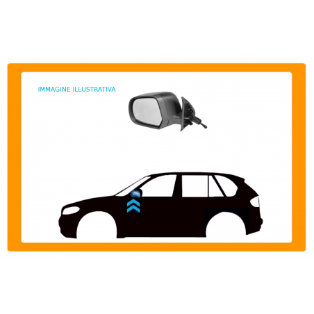 MAX MDL106-L Retrovisore Elettrico Primer Convesso Termico Sinistro